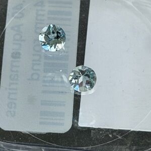 Sparkling Round Aquamarines loose gemstones .40 carats